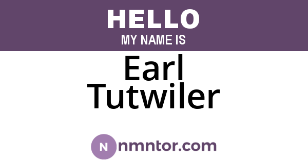 Earl Tutwiler