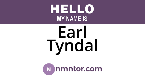 Earl Tyndal