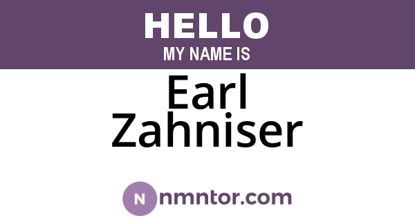 Earl Zahniser