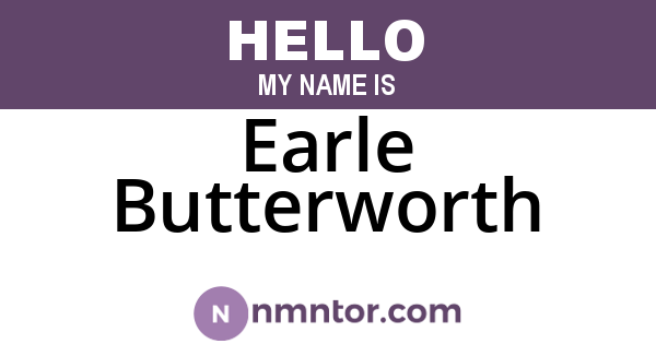 Earle Butterworth