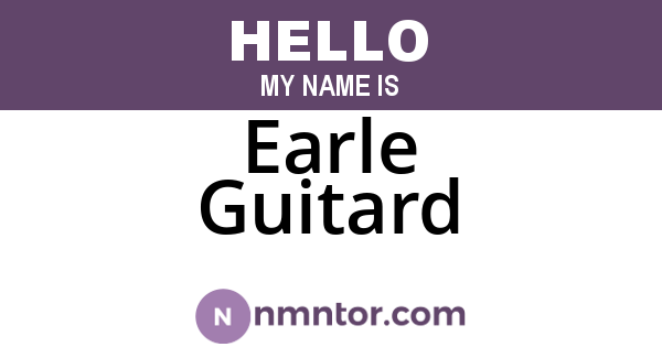Earle Guitard