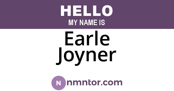 Earle Joyner