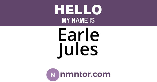 Earle Jules