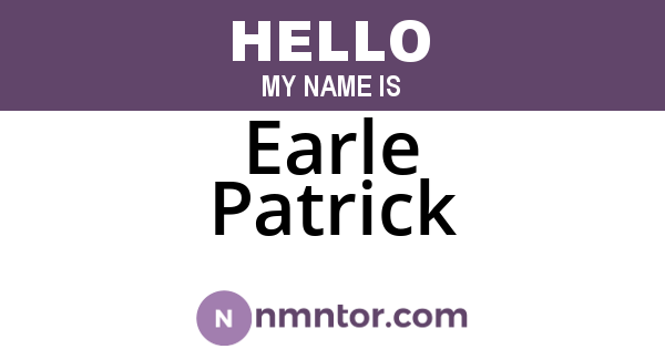 Earle Patrick