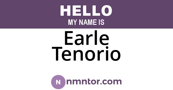 Earle Tenorio