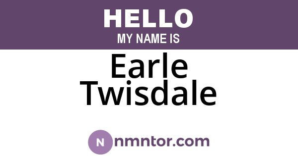 Earle Twisdale