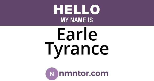 Earle Tyrance