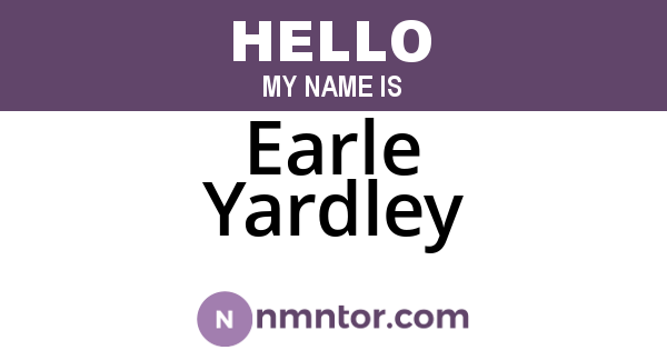 Earle Yardley