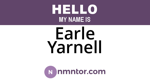 Earle Yarnell