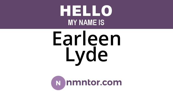 Earleen Lyde