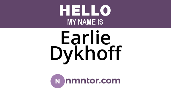 Earlie Dykhoff