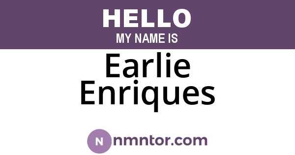 Earlie Enriques