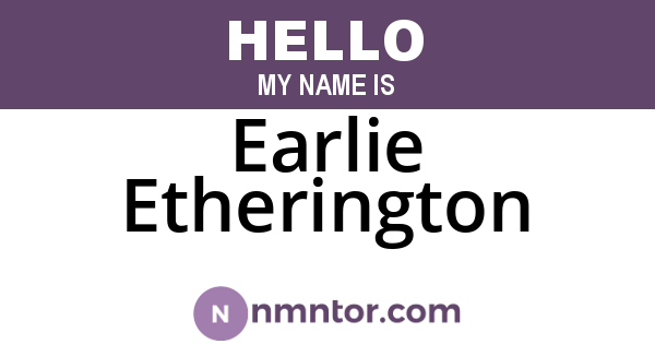 Earlie Etherington
