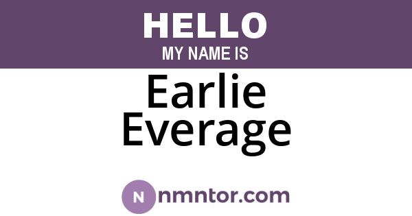 Earlie Everage