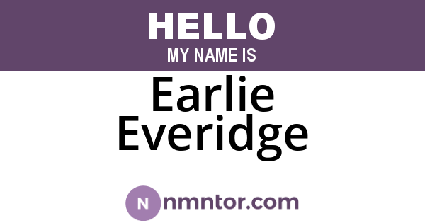 Earlie Everidge