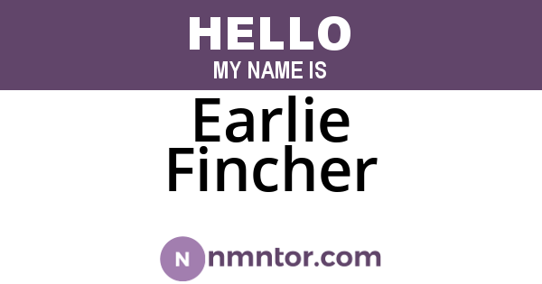 Earlie Fincher