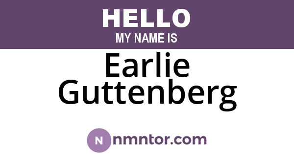 Earlie Guttenberg
