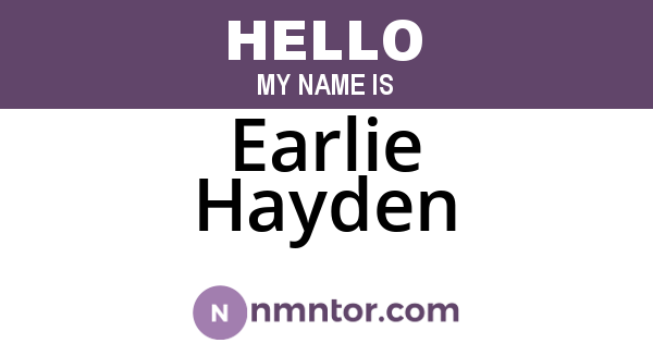 Earlie Hayden
