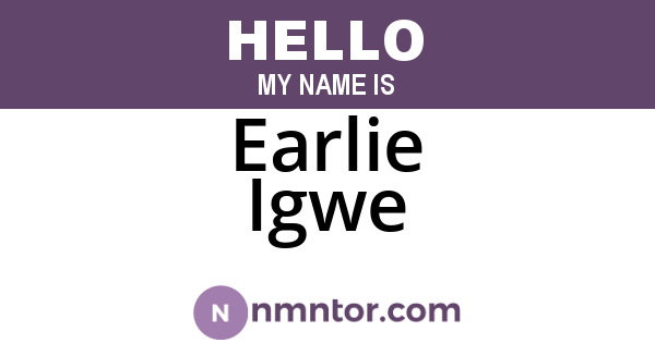 Earlie Igwe
