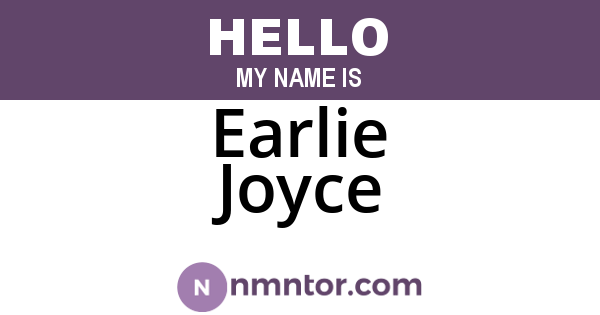 Earlie Joyce