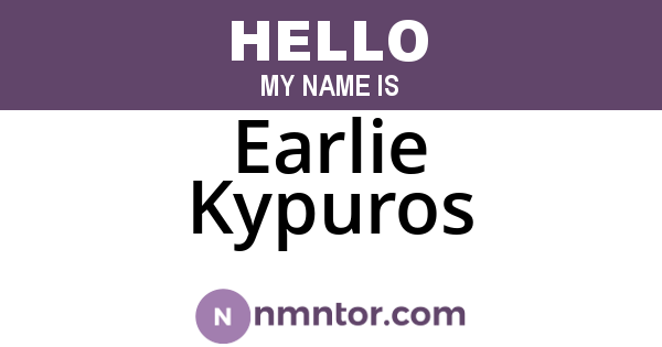 Earlie Kypuros
