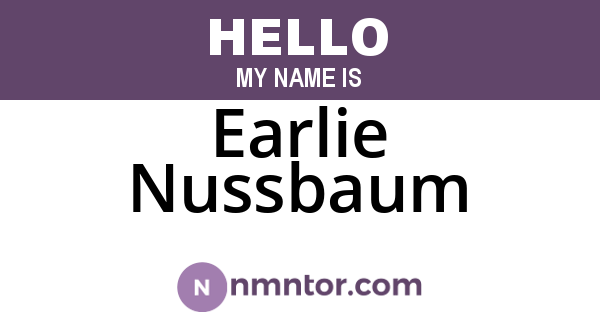 Earlie Nussbaum