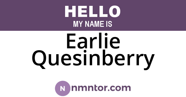 Earlie Quesinberry