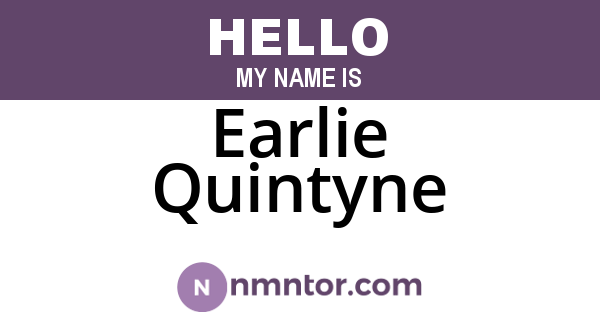 Earlie Quintyne