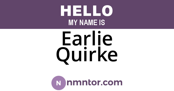 Earlie Quirke