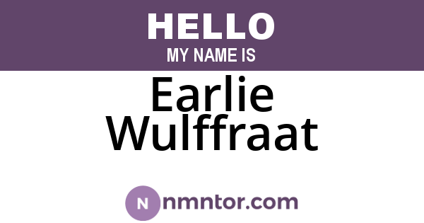 Earlie Wulffraat