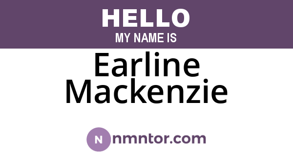 Earline Mackenzie