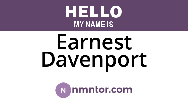 Earnest Davenport