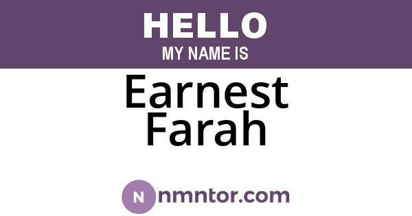 Earnest Farah