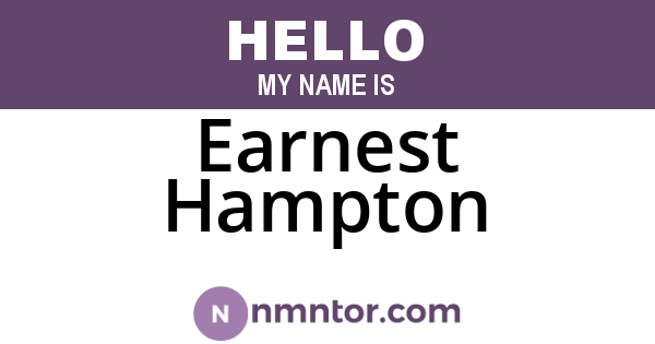 Earnest Hampton