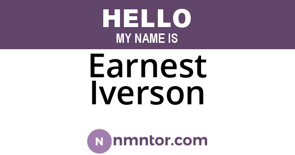 Earnest Iverson