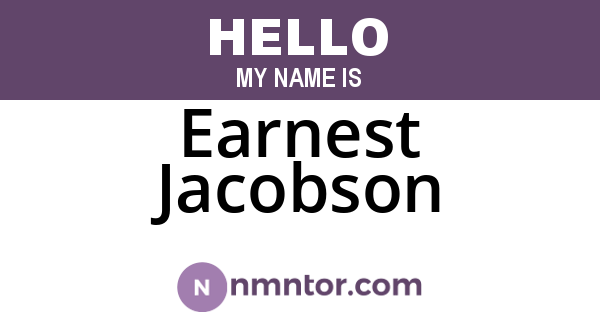 Earnest Jacobson