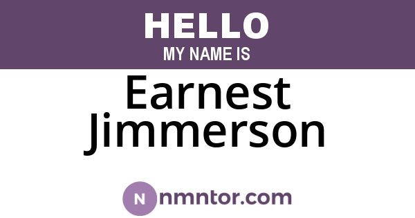 Earnest Jimmerson