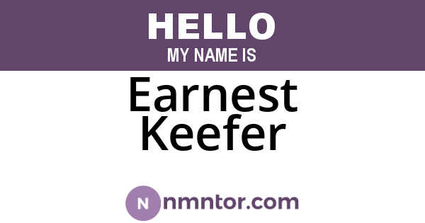 Earnest Keefer