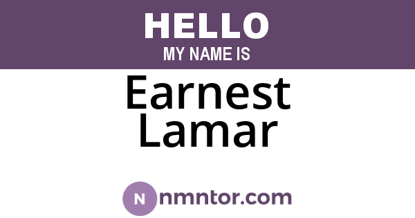 Earnest Lamar