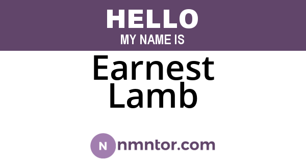 Earnest Lamb