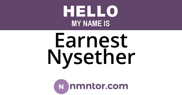 Earnest Nysether