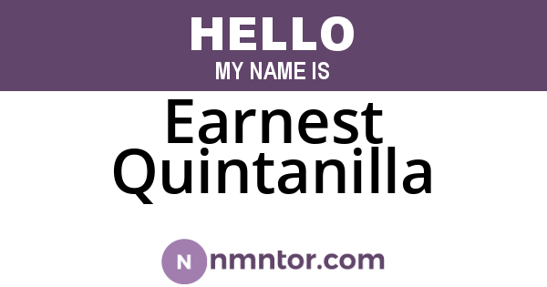 Earnest Quintanilla