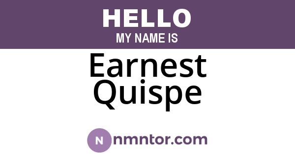Earnest Quispe