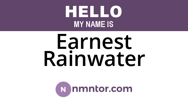 Earnest Rainwater
