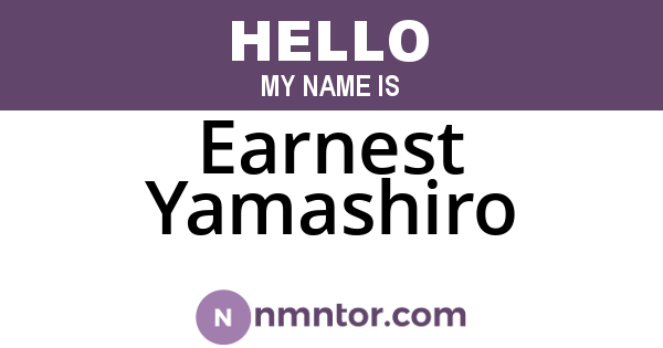 Earnest Yamashiro