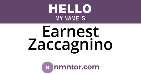 Earnest Zaccagnino