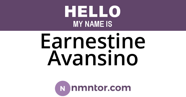 Earnestine Avansino