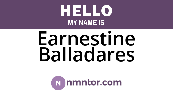 Earnestine Balladares