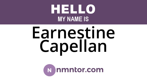 Earnestine Capellan