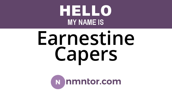 Earnestine Capers